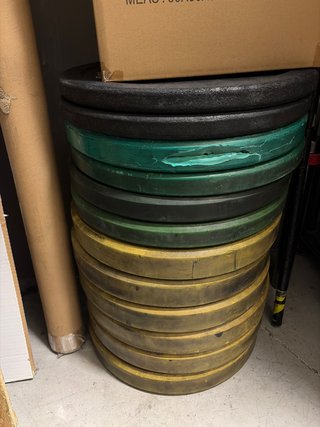Discos de halterofilia 5, 10 y 15 Kg