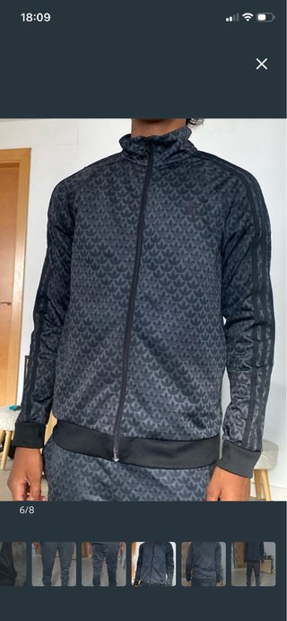 Conjunto Adidas negro y gris
