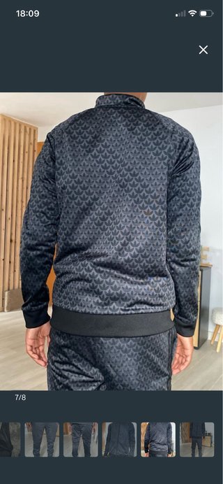 Conjunto Adidas negro y gris