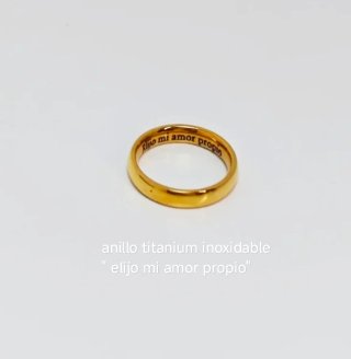 Anillo Titanium Grabado elijo mi amor propio