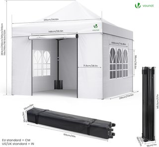 VOUNOT Carpa plegable 3x3m impermeable