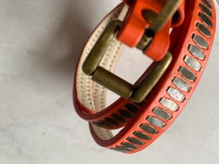 Cintura bambina in pelle con borchie