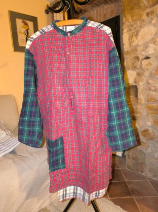 Camisa de dormir cuadros talla única