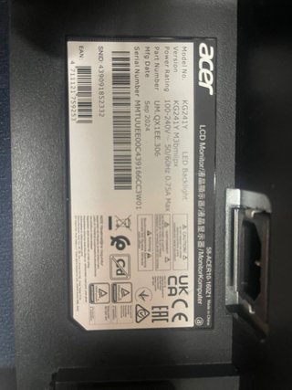 Monitor Acer 24 Negro y Rojo