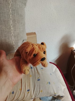 Peluche perro marrón