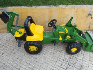 Tractor Juguete John Deere con Pala y Excavadora