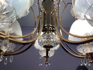 Lámpara de cristal antigua