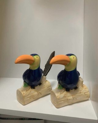 Coppia tucani ceramica