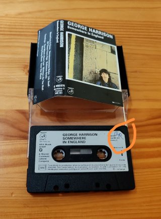 George Harrison - Somewhere In England Cassette