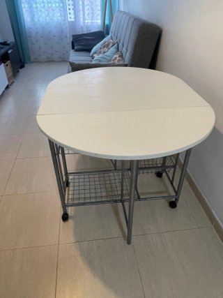 Mesa verdulero extensible con ruedas