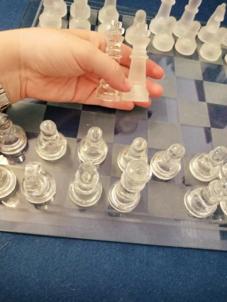 Gioco di scacchi in cristallo