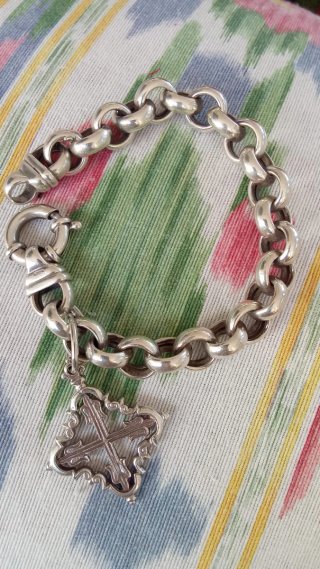Pulsera Plata Ley 925 Cruz Calatrava