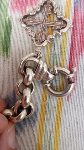 Pulsera Plata Ley 925 Cruz Calatrava