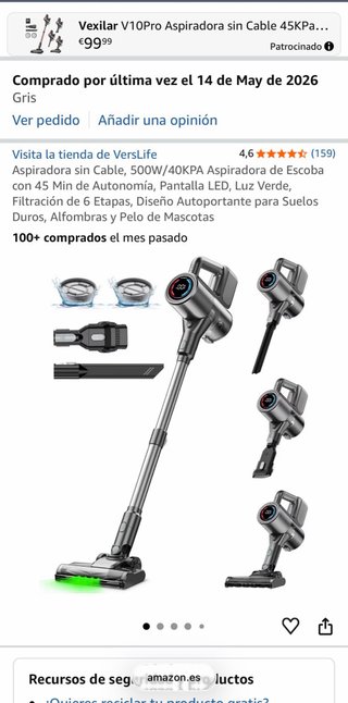 Aspiradora sin cable nueva. Ni 1 mes de uso.