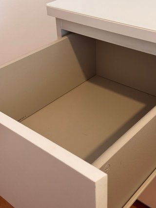 Mesita Noche Ikea Malm con Cristal