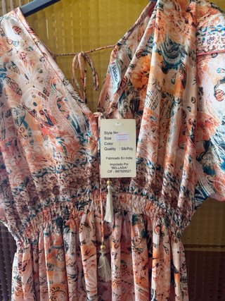 Vestido largo estampado mujer talla única