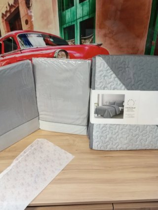 Juego Sábanas y Colcha Bouti 135 Gris