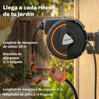 Carrete Manguera Retráctil  28+2m