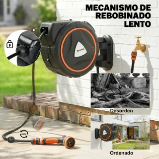 Carrete Manguera Retráctil  28+2m