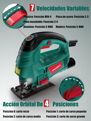 HYCHIKA Sierra de Calar 800W Láser 7 Velocidades