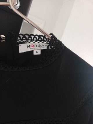Camisa manga corta mujer negra