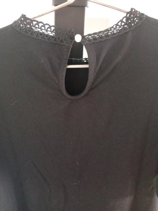 Camisa manga corta mujer negra