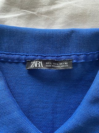 Polo Zara Azul Talla L