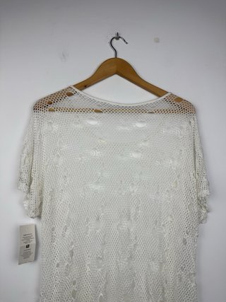 Top Encaje Ganchillo Blanco Boho Vintage