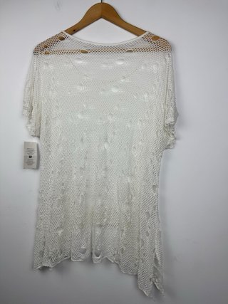 Top Encaje Ganchillo Blanco Boho Vintage