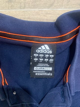 Polo Adidas Vintage Azul Naranja