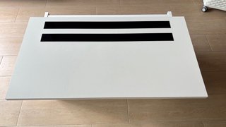 Mesa de comedor elevable moderna blanca y negra