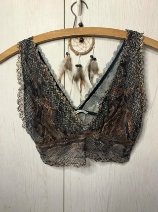 Top lencero Stradivarius estampado serpiente