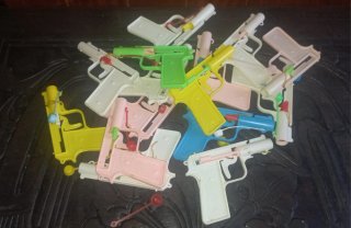 Lote pistolas juguete quiosco años 80