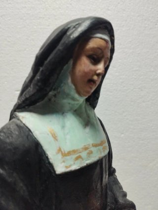 Santa Rita talla madera 41 cm