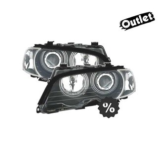 KJ FAROS BMW E46 COUPE 99-03 OJOS ANGEL CCFL INTERMITENTES F