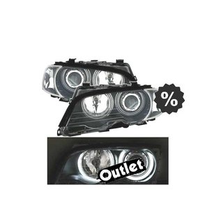 KJ FAROS BMW E46 COUPE 99-03 OJOS ANGEL CCFL INTERMITENTES F