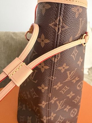 Borsa Louis Vuitton Neverfull Marrone Beige
