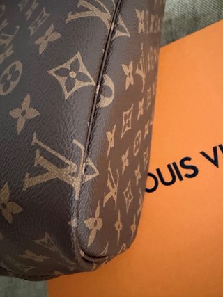 Borsa Louis Vuitton Neverfull Marrone Beige