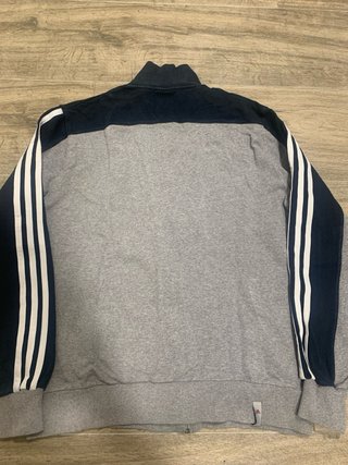 Chaqueta Adidas cremallera gris y negra