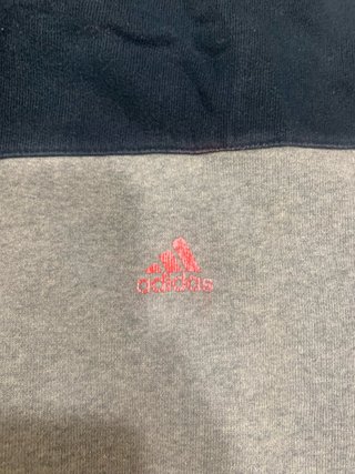 Chaqueta Adidas cremallera gris y negra