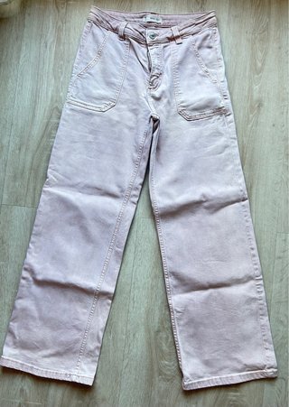 Pantalón vaquero Mango mujer rosa