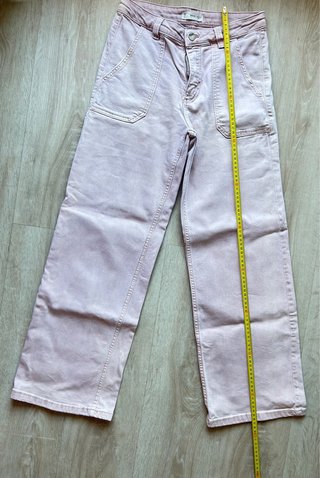 Pantalón vaquero Mango mujer rosa