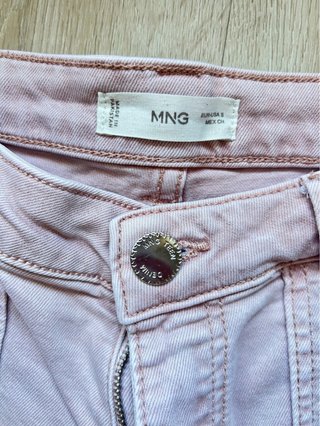 Pantalón vaquero Mango mujer rosa