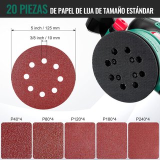HYCHIKA lijadora orbital 450W ergonómica polvo