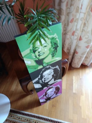 Cuadro Marilyn Monroe Tríptico Vertical