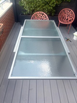 Mesa cristal exterior extensible  90x90(90x180)