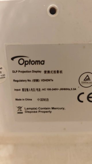Proyector Optoma Full HD 1080p Blanco + pantalla