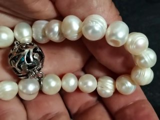 Pulsera Perlas cultivadas + Llamador Ángeles