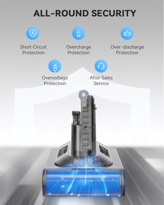 Batteria di ricambio Morpilot 8000mAh 969352-02 per Dyson V10