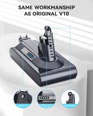 Batteria di ricambio Morpilot 8000mAh 969352-02 per Dyson V10